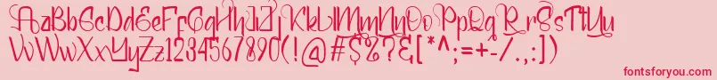 Mellunker Font – Red Fonts on Pink Background