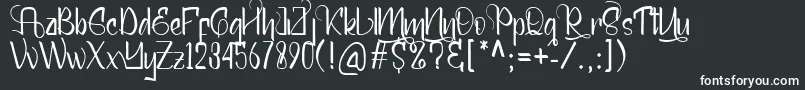 Шрифт Mellunker – белые шрифты