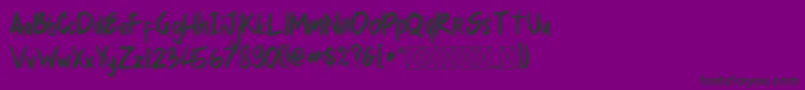 mellurack Font – Black Fonts on Purple Background