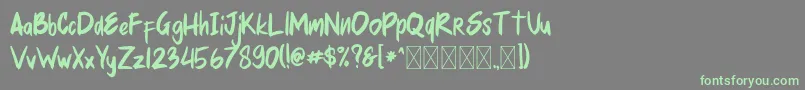 mellurack Font – Green Fonts on Gray Background