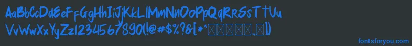 mellurack Font – Blue Fonts on Black Background