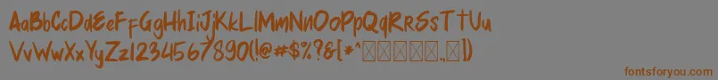 mellurack Font – Brown Fonts on Gray Background