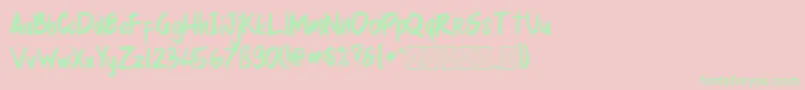 mellurack Font – Green Fonts on Pink Background