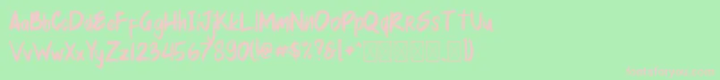 mellurack Font – Pink Fonts on Green Background