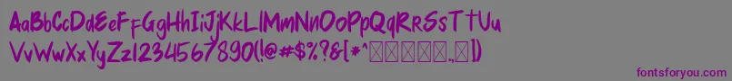 mellurack Font – Purple Fonts on Gray Background