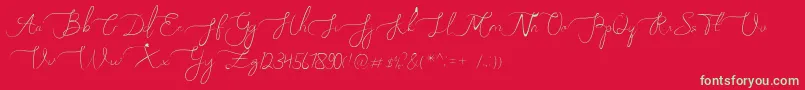 Melly Eret Font – Green Fonts on Red Background