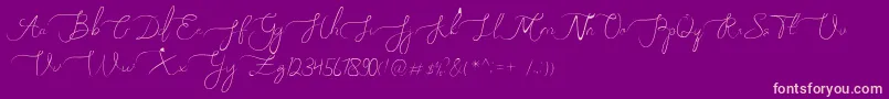 Melly Eret Font – Pink Fonts on Purple Background