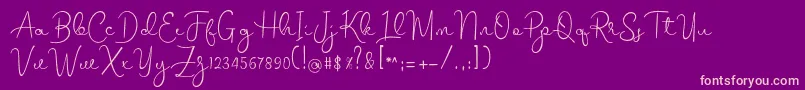 melodie Font – Pink Fonts on Purple Background