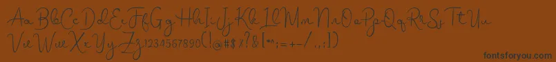 melodie Font – Black Fonts on Brown Background