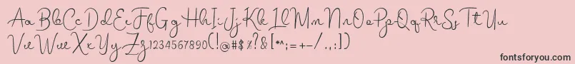 melodie Font – Black Fonts on Pink Background