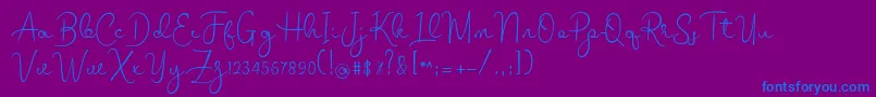 melodie Font – Blue Fonts on Purple Background