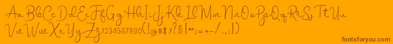 melodie Font – Brown Fonts on Orange Background