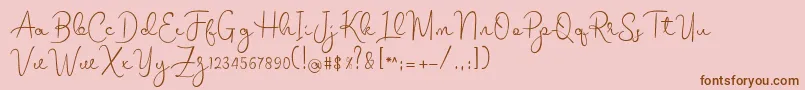 melodie Font – Brown Fonts on Pink Background