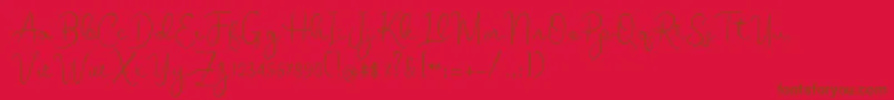 melodie Font – Brown Fonts on Red Background
