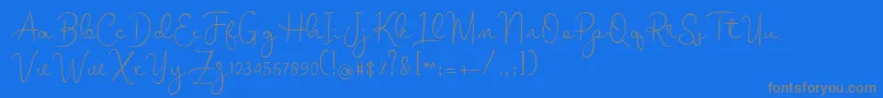 More about melodie Font melodie Font – Gray Fonts on Blue Background