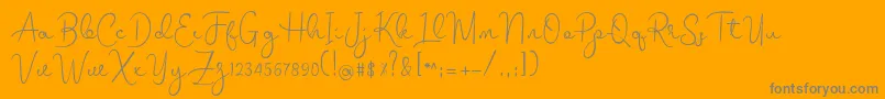 melodie Font – Gray Fonts on Orange Background