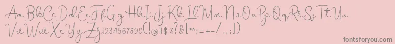 melodie Font – Gray Fonts on Pink Background