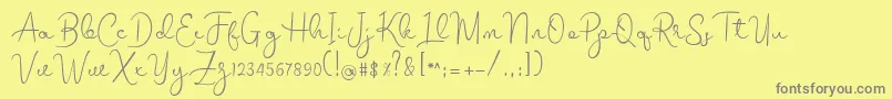 melodie Font – Gray Fonts on Yellow Background