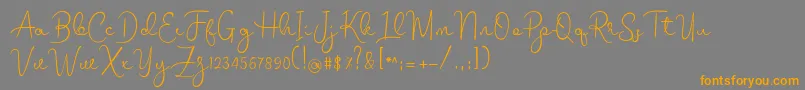 melodie Font – Orange Fonts on Gray Background