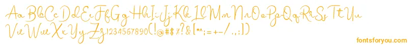 melodie Font – Orange Fonts on White Background