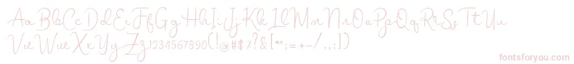 melodie Font – Pink Fonts on White Background