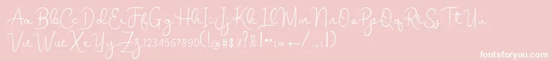 melodie Font – White Fonts on Pink Background