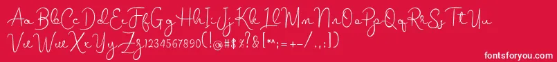 melodie Font – White Fonts on Red Background