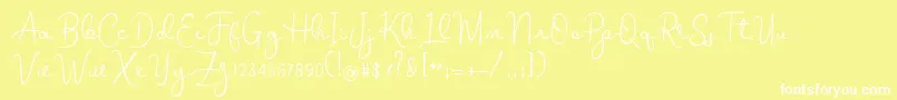 melodie Font – White Fonts on Yellow Background