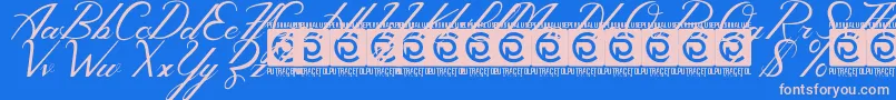 Шрифт MelodiousScript Free – розовые шрифты на синем фоне