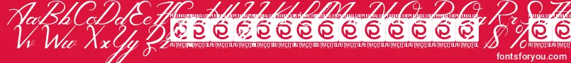 MelodiousScript Free Font – White Fonts on Red Background
