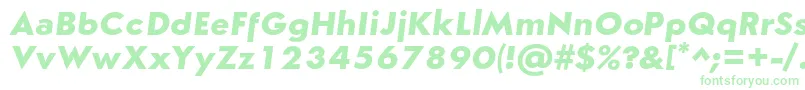 Fonte SemplicitaBoldItalic – fontes verdes em um fundo branco