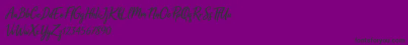 Melodya Chatrina Italic Font – Black Fonts on Purple Background