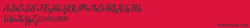fuente Melodya Chatrina Italic – Fuentes Negras Sobre Fondo Rojo