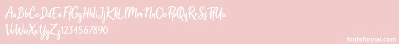 Melodya Chatrina Font – White Fonts on Pink Background