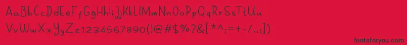 Melon hunter-Schriftart – Schwarze Schriften auf rotem Hintergrund