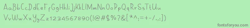 Melon hunter Font – Gray Fonts on Green Background