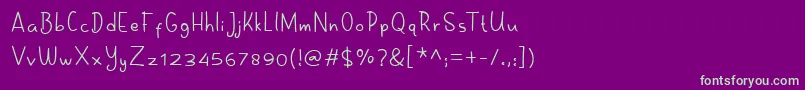 Melon hunter Font – Green Fonts on Purple Background