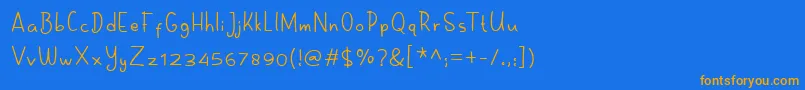 Melon hunter Font – Orange Fonts on Blue Background