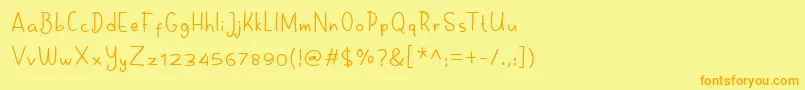 Melon hunter Font – Orange Fonts on Yellow Background