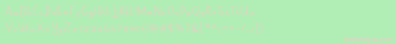 Melon hunter Font – Pink Fonts on Green Background