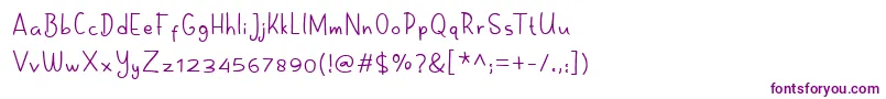 Melon hunter Font – Purple Fonts on White Background