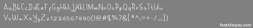 Melon hunter Font – White Fonts on Gray Background