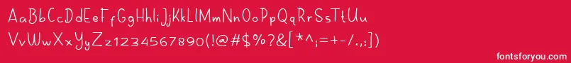 Melon hunter-Schriftart – Weiße Schriften auf rotem Hintergrund
