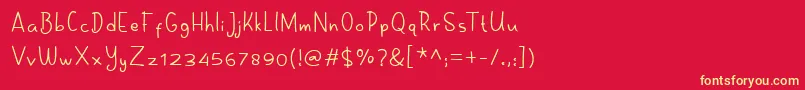 Melon hunter Font – Yellow Fonts on Red Background