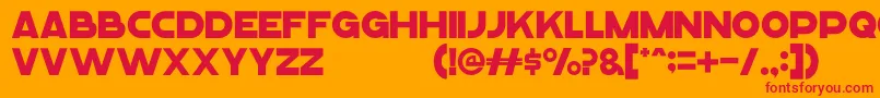 MeltlandDemo Font – Red Fonts on Orange Background