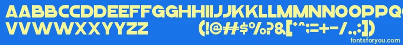 MeltlandDemo Font – Yellow Fonts on Blue Background