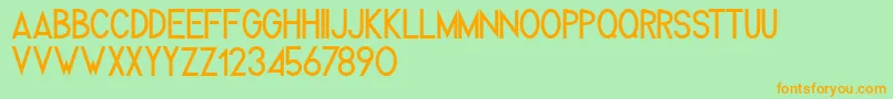 Melvick Font – Orange Fonts on Green Background