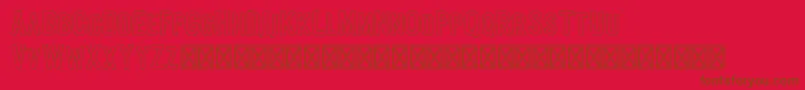 Melvis Outline Font – Brown Fonts on Red Background