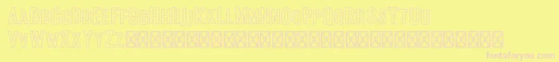 Melvis Outline Font – Pink Fonts on Yellow Background