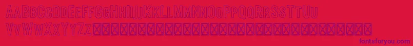 Melvis Outline Font – Purple Fonts on Red Background
